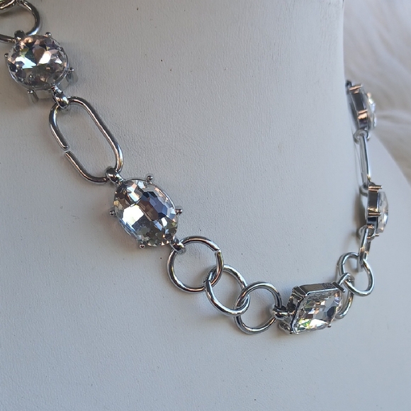 Paparazzi Silver Necklace with Clear Gems - Picture 6 of 10